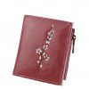 Fashion and leisure Women's wallet with oil skin embossing plum blossom short Wallet 