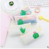  new Korean pencil case PVC soft lead cactus pencil case zipper pencil case stationery case customized