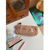 Cartoon cute bear embroidered Plush pencil case large capacity triangle pencil case student zipper pencil case stationery bag